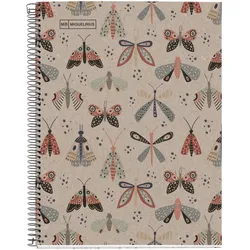 MIQUELRIUS Notizbuch Eco Design 1 A4 liniert Spiralbildung Schmetterlinge colour mix