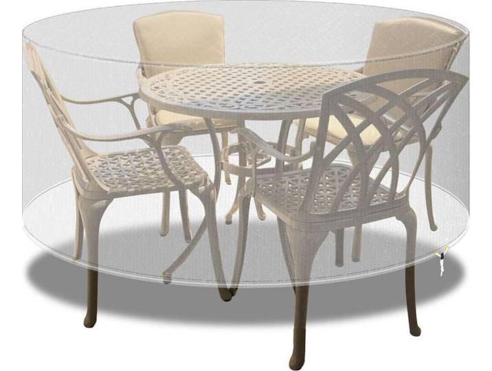 Möbelabdeckung rund wasserdicht winddicht UV-Schutz 163x90cm Transparent