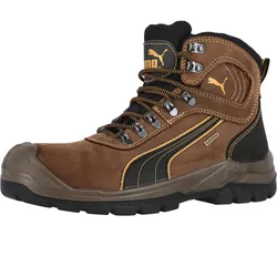 Sicherheitshochschuhe S3 "SIERRA NEVADA MID" SCUFF CAPS - 37 - braun
