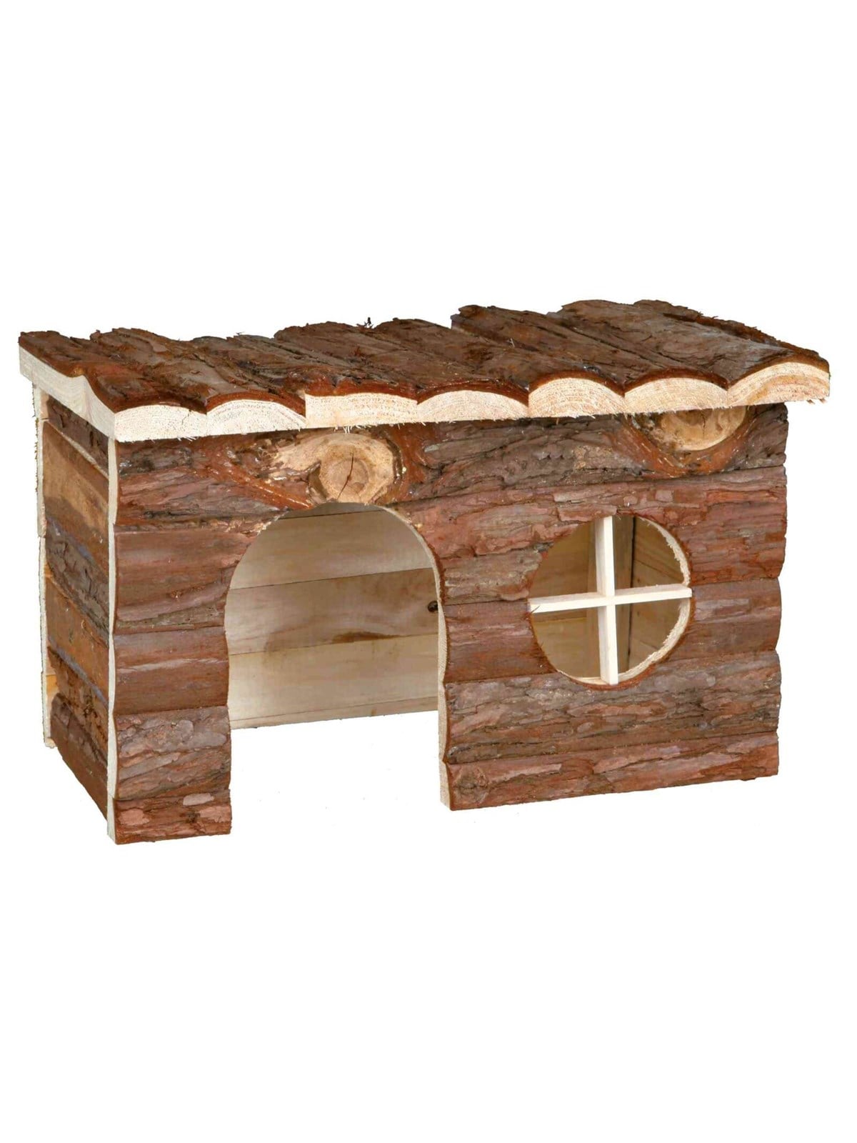 Trixie Natural Bark Wood House Jerrik Small Animals Large Hamsters Degus 28x16x18cm