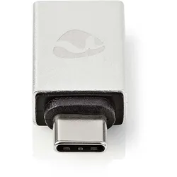 Nedis USB-Adapter | USB 3.2 Gen 1 | USB-CTM Stecker | USB-A Buchse | 5 Gbps | Vernickelt | Silber | Verpackung mit Sichtfenster