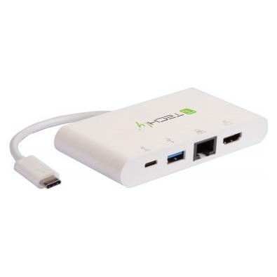 Techly IADAP USB31-DOCK1 (USB-C, 4 Ports) (IADAP USB31-DOCK1)