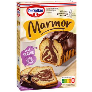 Dr.Oetker Kuchenbackmischung Marmorkuchen, für Backform, mit Glasur