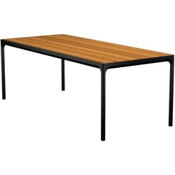 Outdoor Esstisch Four - schwarzes Gestell 210 x 90 cm