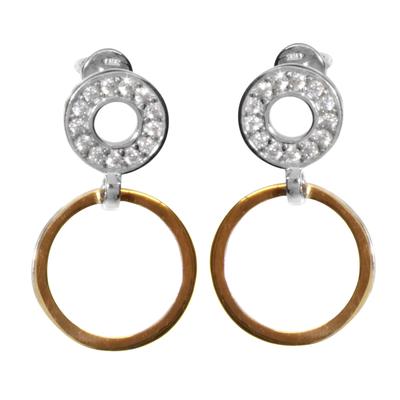 Paar Ohrstecker OSTSEE-SCHMUCK "Ostsee-Schmuck Ohrstecker Sunny Exklusiv", weiß, Ohrringe, Damen, 27x15mm, Silber 925 (Sterlingsilber)
