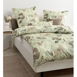 Janine Bettwäsche CARMEN S Interlock-Jersey 55133 grün Kissenbezug 40x80 cm