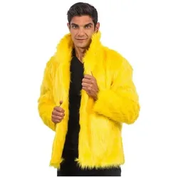 Chaks Jacke - Kunstfell: Gelb (XXL)