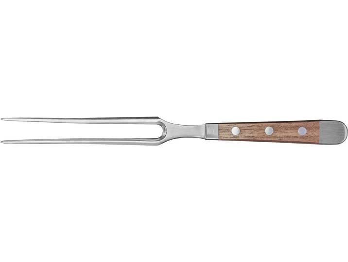 Güde Messer Solingen Fleischgabel Güde Alpha Fleischgabel 18cm, Walnuss