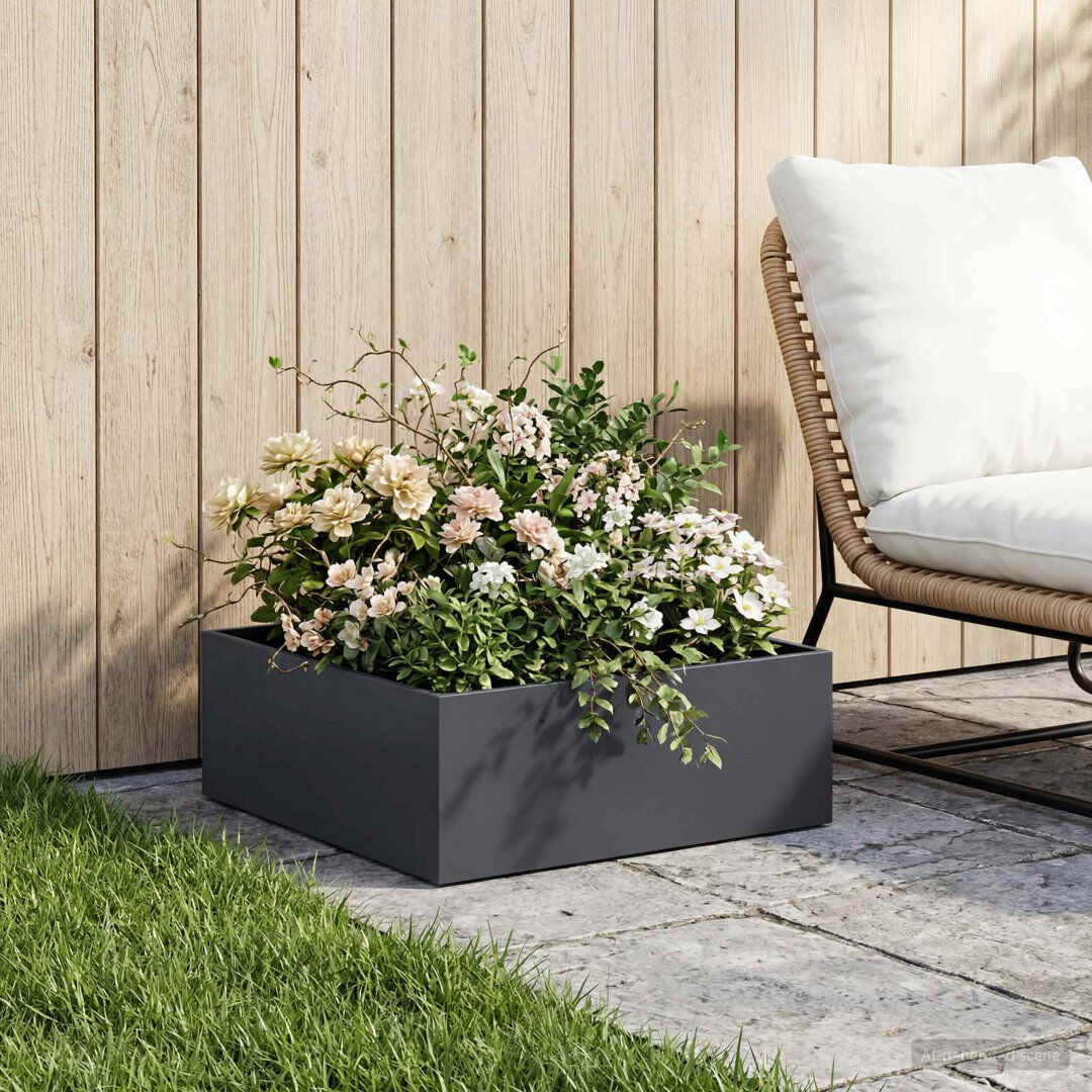 Borough Wharf Planter Anthracite 20cm H x 60cm W x 60cm D