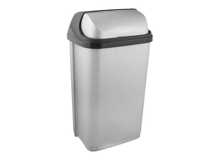 keeeper Abfallbehälter mit Rolldeckel, 50 l, Rasmus, Silber