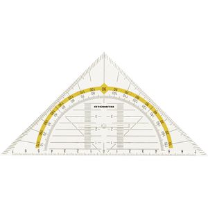Rumold Geodreieck DUO 10147, 16 cm Hypotenuse, mit Griff