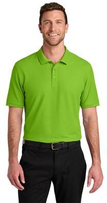 Port Authority K200 Wearever Signature Pique Polo Shirt in Lime size 6XL   Cotton/Polyester Blend