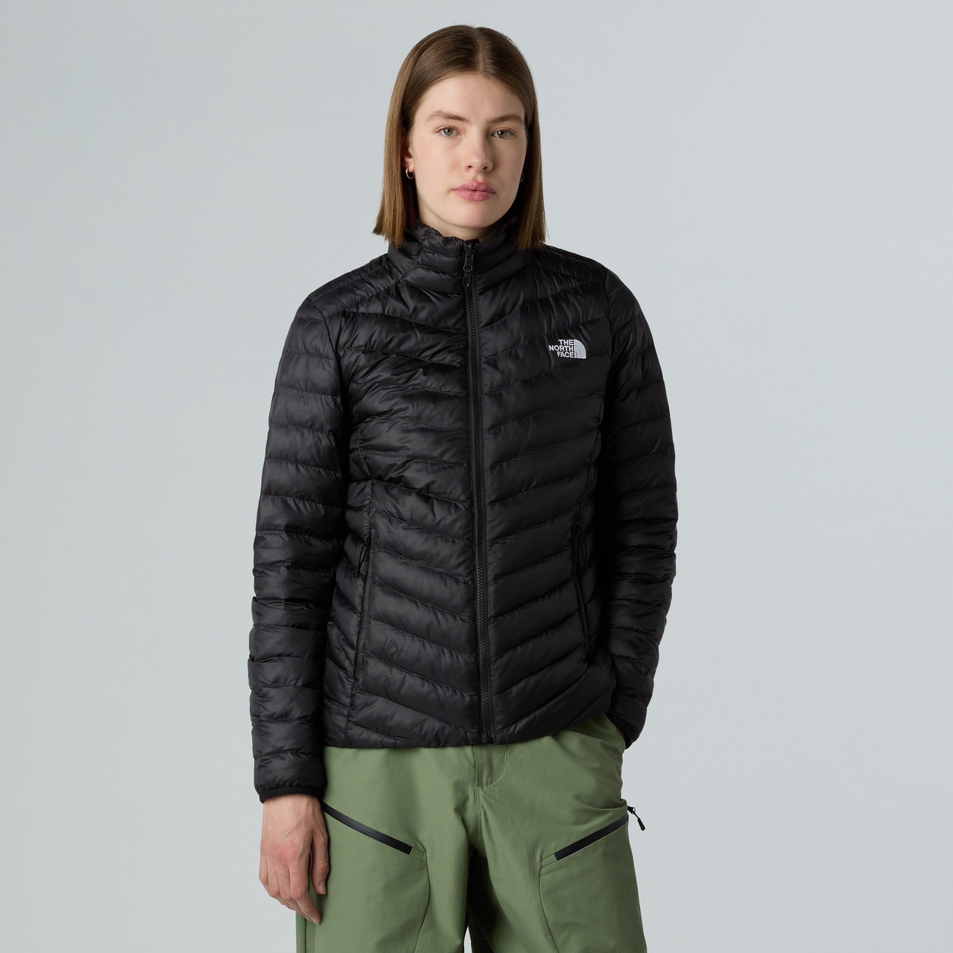 Steppjacke THE NORTH FACE "W HUILA SYNTH JACKET", Damen, Gr. L, schwarz (tnf schwarz), Obermaterial: 100% Polyester. Futter: 100% Polyester. Wattierung: 100% Polyester, Jacken Steppjacke, Synthetisch isoliert, wetterfest, leicht