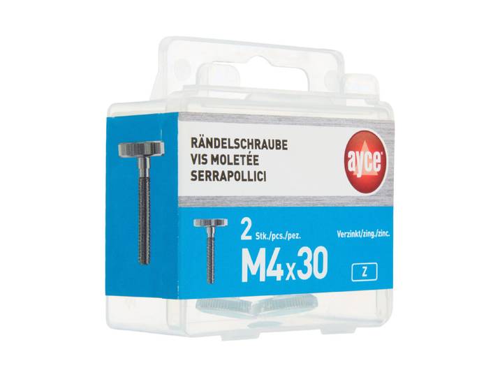 Ayce Rändelschraube M4 × 30 mm