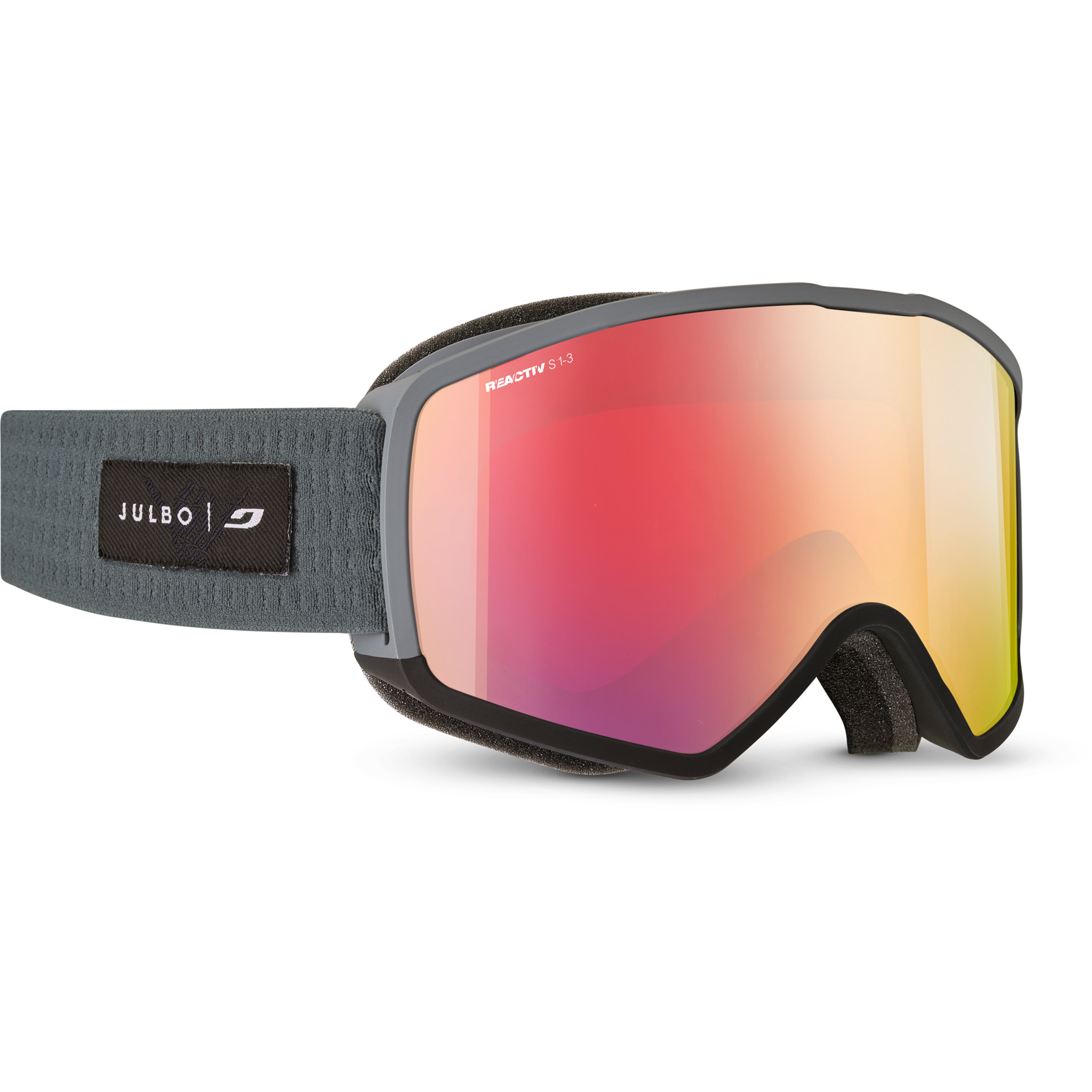 Julbo Banger Reactiv 1-3 High Contrast Skibrille Skibrillen grau-schwarz rot Größe L Skifahren | Skitour