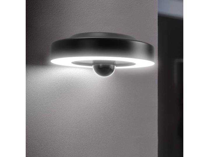 OSRAM SMART+ Wifi LED-Außenkamera CIRCLE, grafit Sensor IP44 dimmbar, alu / grau / zink, Kunststoff, Modern