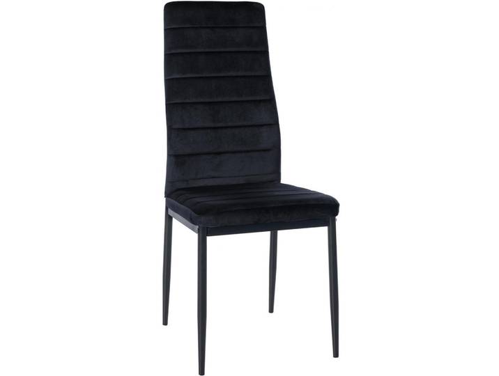 CLP Stuhl Samt Schwarz, Metall, 41.5x99x40 cm, Esszimmer, Stuhl
