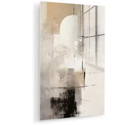 ACRYLGLASBILD Abstrakt - Kunst - Grau Wandbild 60x90 cm