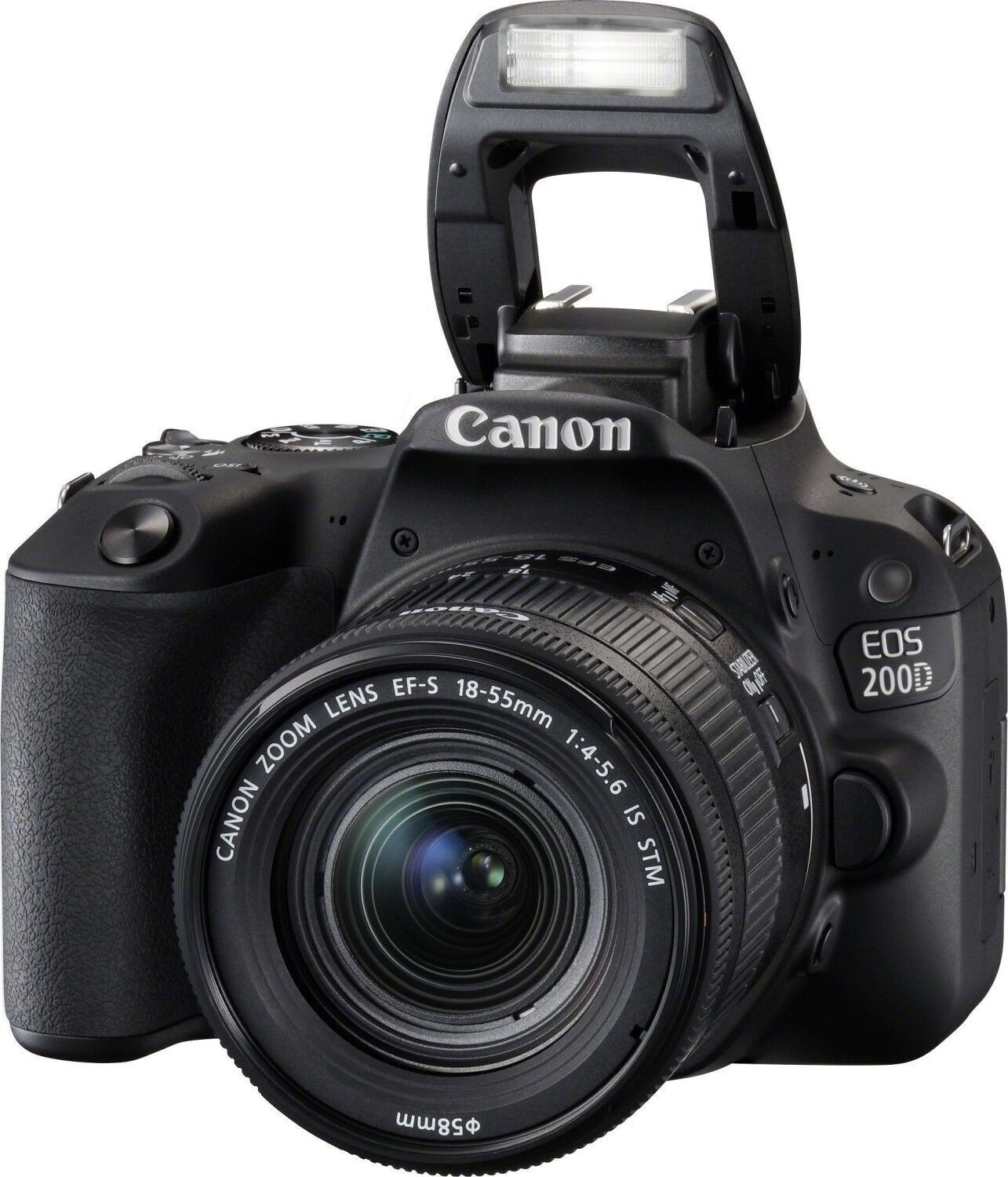 Canon EOS 200D   Schwarz   EFS 18-55 mm - Refurbished