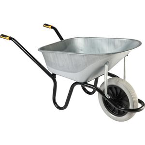 Haemmerlin Schubkarre Aktiv Premium Reno, Tragkraft 150 kg, mit pannensicherer Bereifung, verzinkte Stahlmulde, 110 Liter