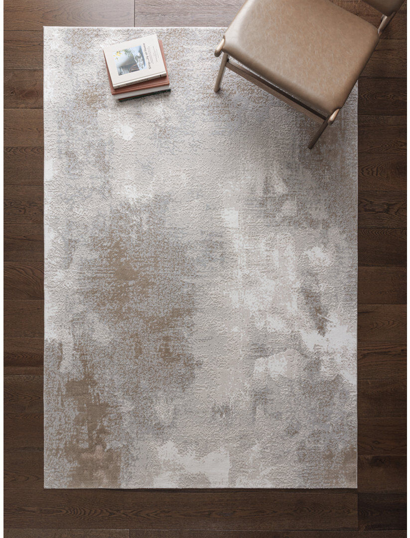 Metro Caydren Abstract Machine Woven Beige Area Rug Grey;White;Beige Rectangle 160 x 230cm