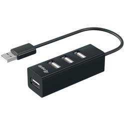 Equip 128955 USB-Hub 4 Port USB-A USB 2.0 480 MBit/s Schwarz 128955
