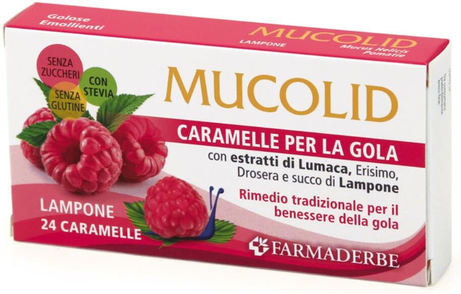 FARMADERBE Srl MUCOLID LUMACA&LAMPONE 24CARAM