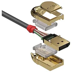 Lindy DisplayPort — DisplayPort (10 m), Videokabel, Gold