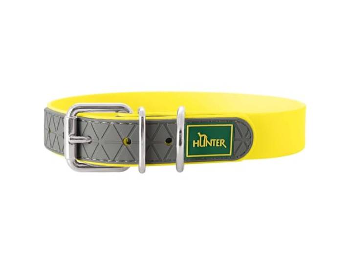 HUNTER Convenience Halsband, 60 cm, Neon Geel
