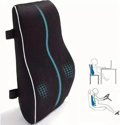 Uplifted Goods Ergonomic Memory Foam Support Cushion black