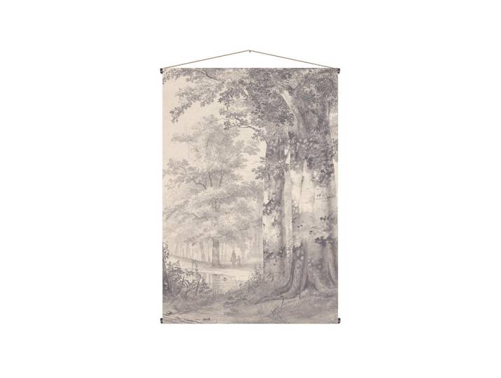 Art for the Home Wandteppich Waldausflug 150x100cm, Grau, Beige, Vintage, Rechteckig, 100x1 cm, Bilder & Rahmen, Bilder, Sonstige Wandbilder