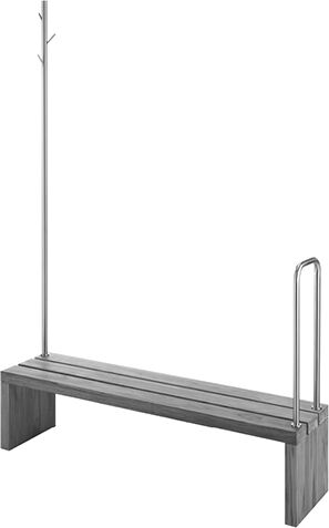 Duravit banc Blue Moon 790858000000000 Aide à l'entrée avec porte-vêtements Moon poignée