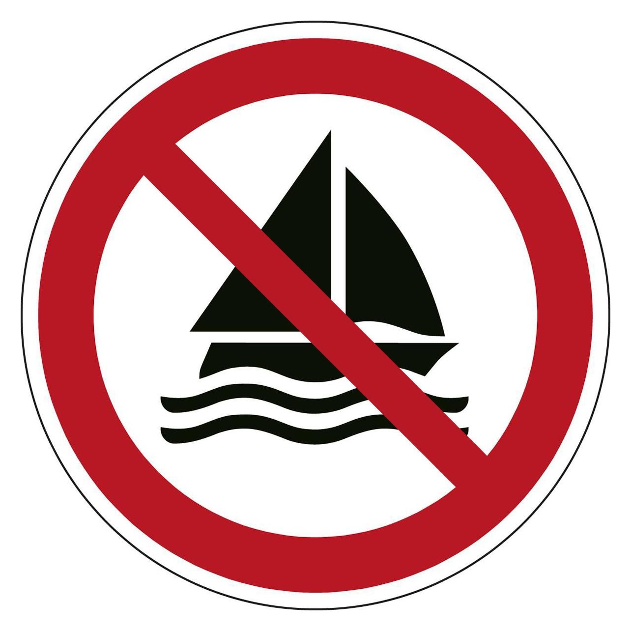 Brady ISO-Sicherheitsschild - Segeln verboten (P/P053/NT/PP-DIA150-1)