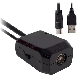 Evolveo HDO 2, aktivní venkovní DVB-T2 anténa, filtr LTE/4G/5G, SAT Spiegel + SAT Antennen, Schwarz