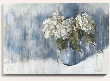 "Hydrangea Study Stretched Canvas - 33"" x 50"" - Ballard Designs"