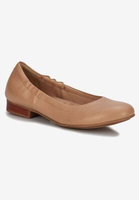 Women's Tess Flat by Ros Hommerson in Nude Leather (Size 8 M)