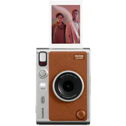 Fujifilm instax mini Evo, Sofortbildkamera, Braun, Silber