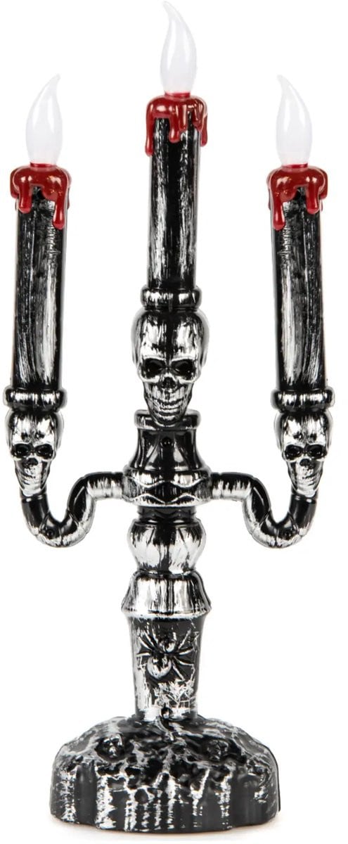 Mondote Halloween LED Kandelaar Decoratie voor binnen, 32 cm groot, werkt op batterijen