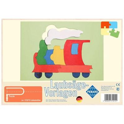 PEBARO 310/1S - Laubsägevorlage Lokomotive, 1 Platte, Größe DIN A4