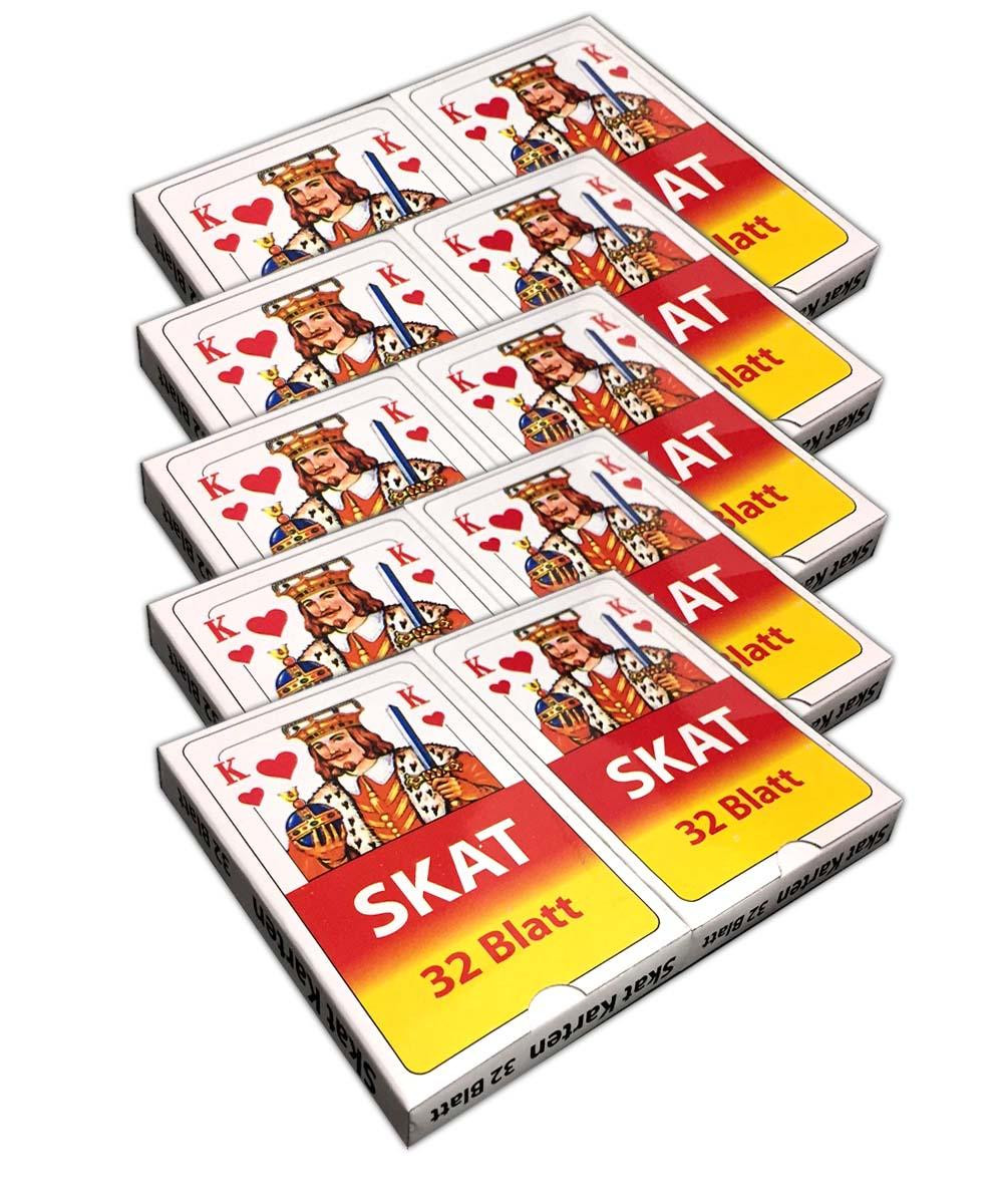 5x Pak Klassieke Schatkarten, 64 kaarten per pak, geschikt voor Schat, poker en andere kaartspellen van Global Partner