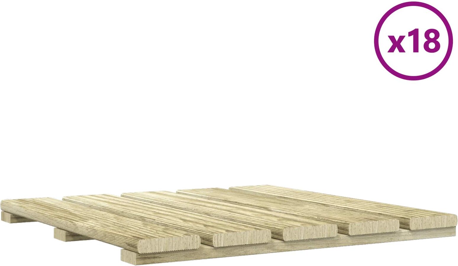 vidaXL Carreau de terrasse 18 pièces Vert 50 x 50 cm