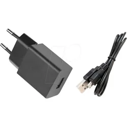 HNP 07-USBV2-S1 - USB-Ladegerät, 5 V, 1,4 A, USB-A, mit Micro-USB-Kabel