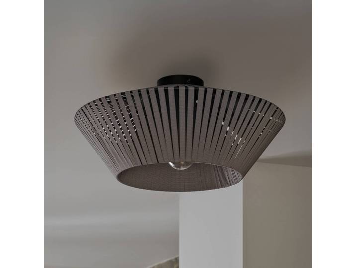 OSRAM Deckenlampe Decor Stripes, dimmbar, alu / grau / zink, für Wohn- / Esszimmer, Textil / Stoff / Seide, Deckenlampe