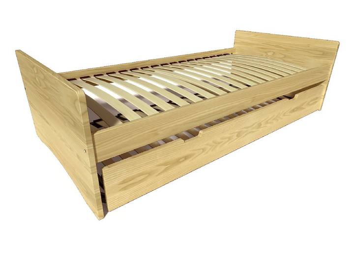 Lit gigogne 90x190 ABC pin massif 90x190 Miel