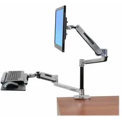 ERGOTRON WorkFit-LX Sitz-Steh-Tischmontagesystem LCD und Tastaturschwenkarm LCD bis 106cm 42Zoll 3,2-11,3kg.