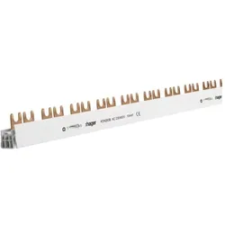 Hager, Verteilerschrank Zubehör, HAG KDN263B 10qmm Phasenschiene 57 Module 2p