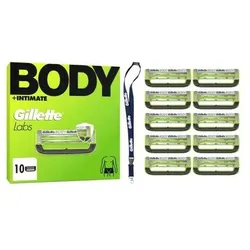 Gillette, Rasierklingen, Labs Body + Intimate Systemklingen 10er Rasierer (10x)