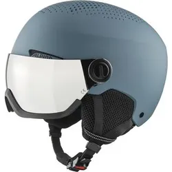 ALPINA Herren Helm ARBER VISOR Q-LITE, Größe 58 in Grau Grau