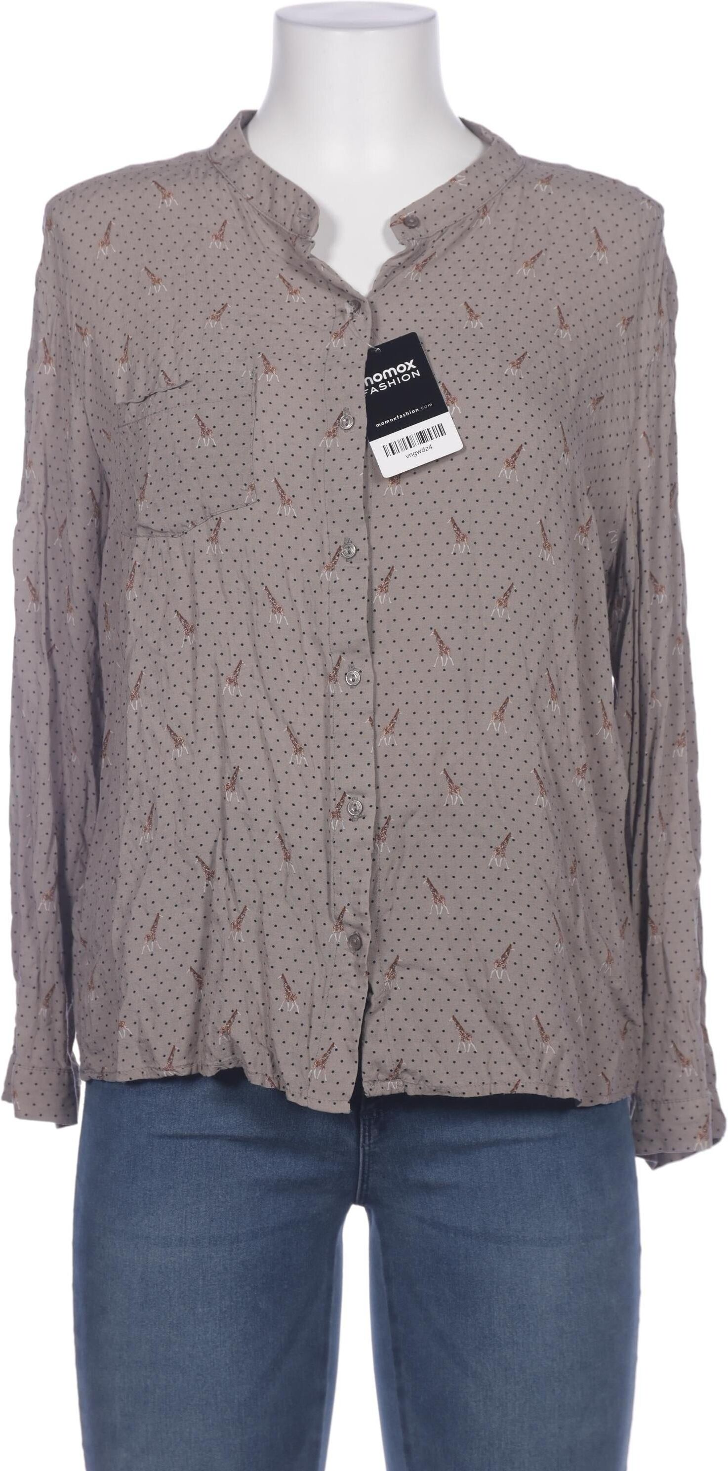 violeta by Mango Damen Bluse, Grau, Gr. S, Viskose - Second Hand