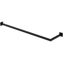 ML-Design Kleiderstange Übereck, Wandmontage, Stahl schwarz rostfrei, L-Form Garderobenstange inkl. Montagematerial